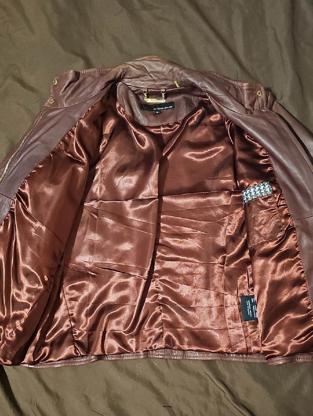 Wilsons Leather Women's Maroon Leather Moto Jacket - Picture 3 of 5